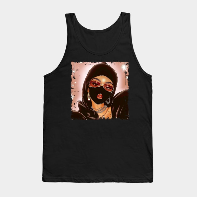 Badass Baddie with Mask Tank Top by Vlaa